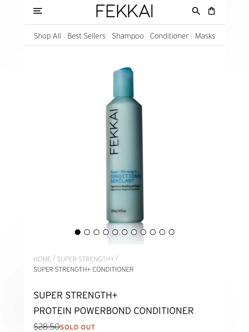 Fekkai SUPER STRENGTH+ PROTEIN POWERBOND CONDITIONER BRAND BEW